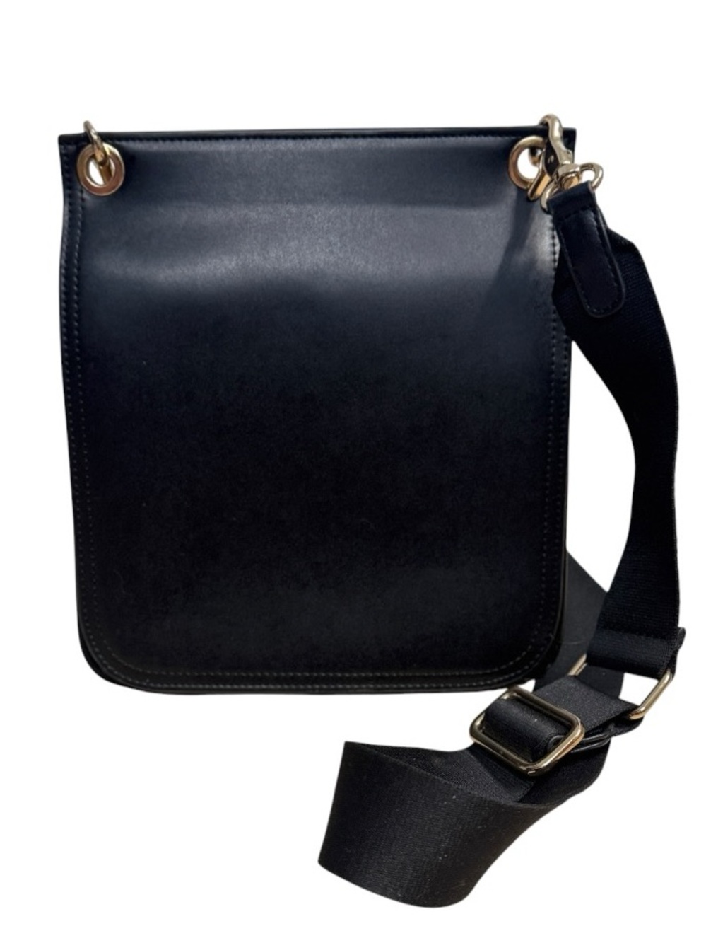 Urban Outfitters Black Faux Leather Front Flap Crossbody Shoulder Bag - Picture 9 of 10